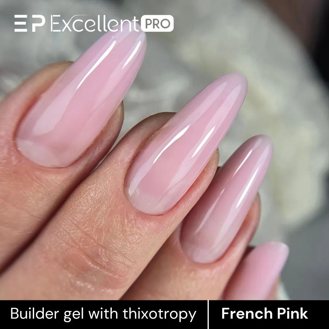 Stylizacja paznokci Excellent PRO - Excellent PRO Builder gel with thixotropy french pink 15g