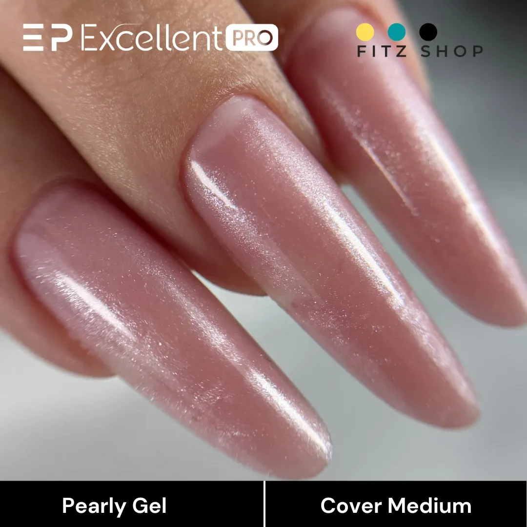 Stylizacja paznokci Excellent PRO - Excellent PRO Pearly Gel Cover Medium 15g