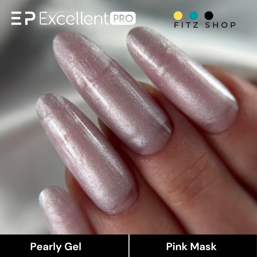 Stylizacja paznokci Excellent PRO - Excellent PRO Pearly Gel Pink Mask 15g