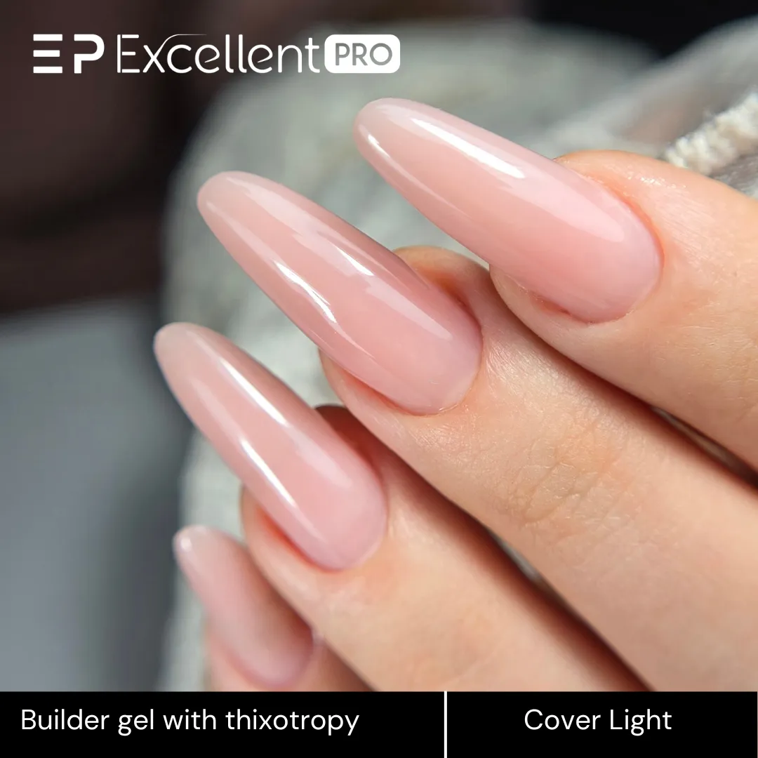 Stylizacja paznokci Excellent PRO - Excellent PRO Builder gel with thixotropy cover light 15g