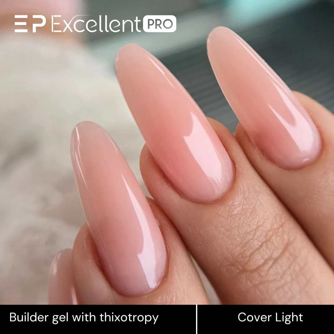 Stylizacja paznokci Excellent PRO - Excellent PRO Builder gel with thixotropy cover light 50g