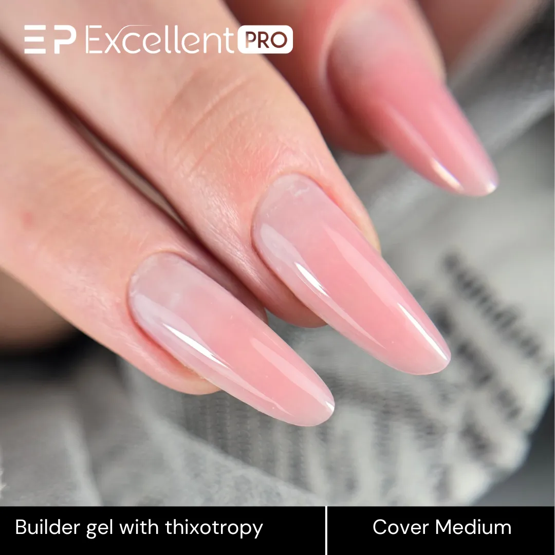 Stylizacja paznokci Excellent PRO - Excellent PRO Builder gel with thixotropy cover medium 15g