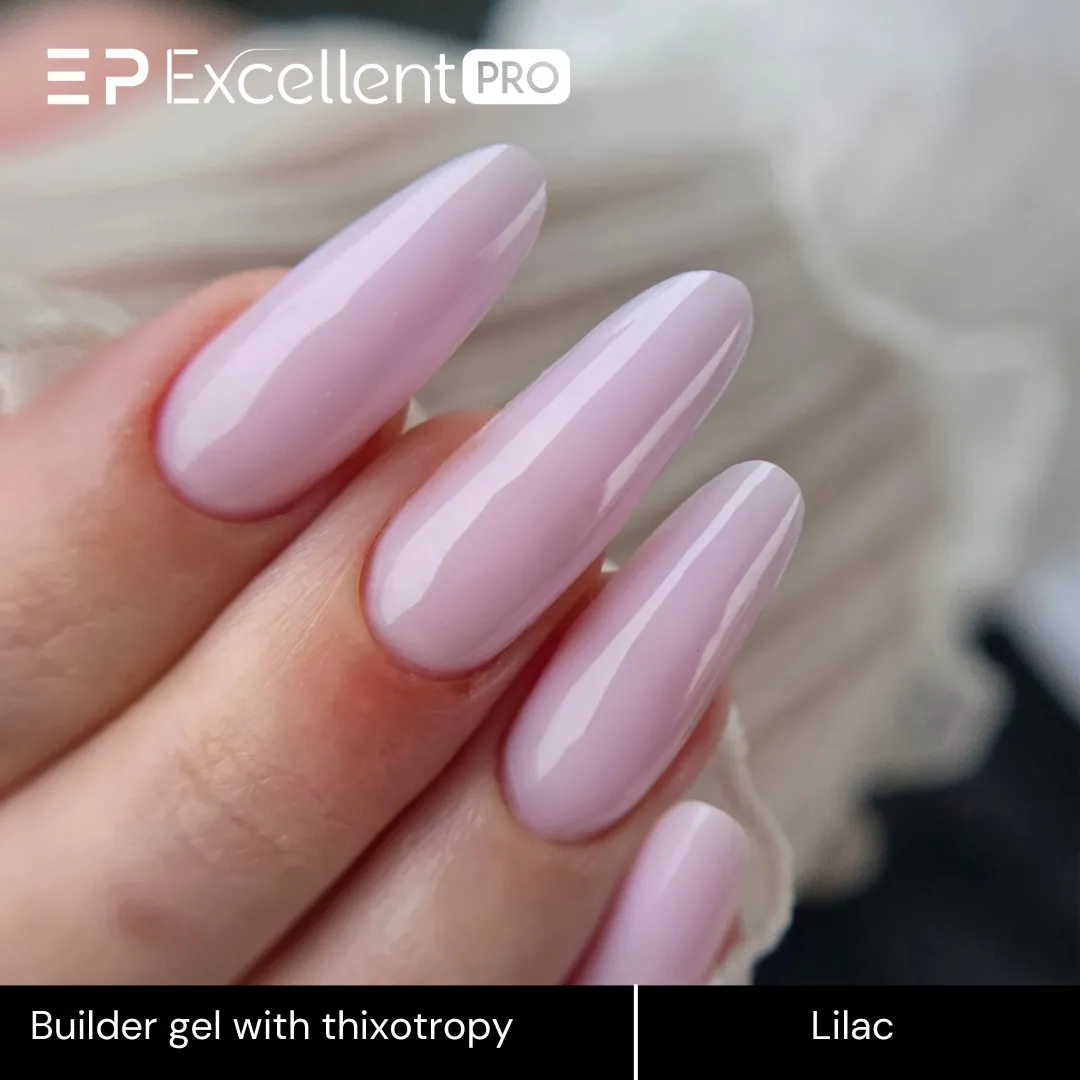 Stylizacja paznokci Excellent PRO - Excellent PRO Builder gel with thixotropy lilac 50g