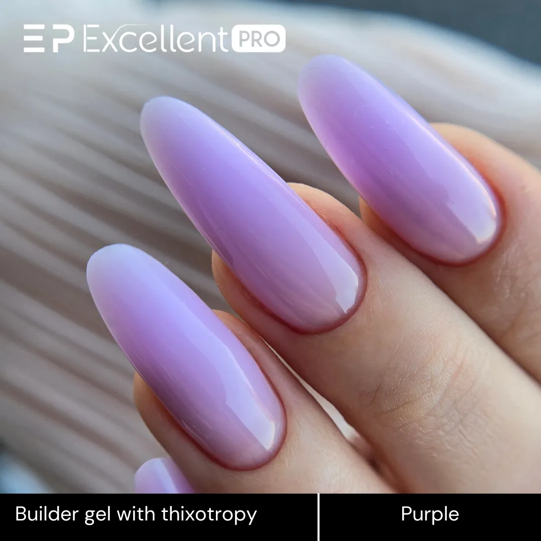 Stylizacja paznokci Excellent PRO - Excellent PRO Builder gel with thixotropy purple 50g