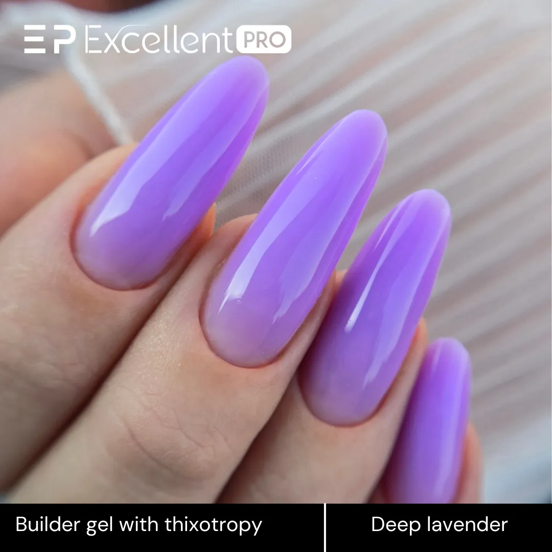 Stylizacja paznokci Excellent PRO - Excellent PRO Builder gel with thixotropy deep lavender 50g