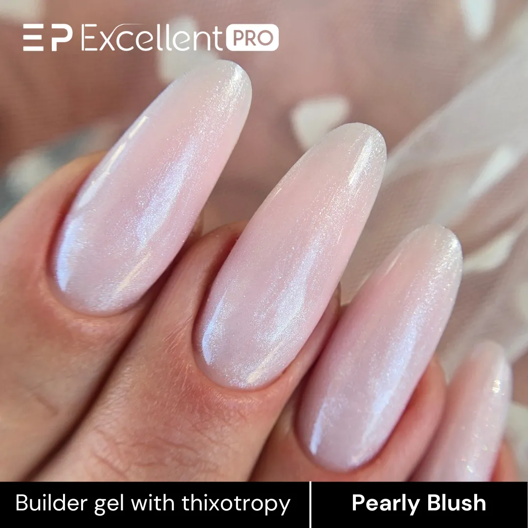 Stylizacja paznokci Excellent PRO - Excellent PRO Thixotropy gel with effect Pearly Blush 50g