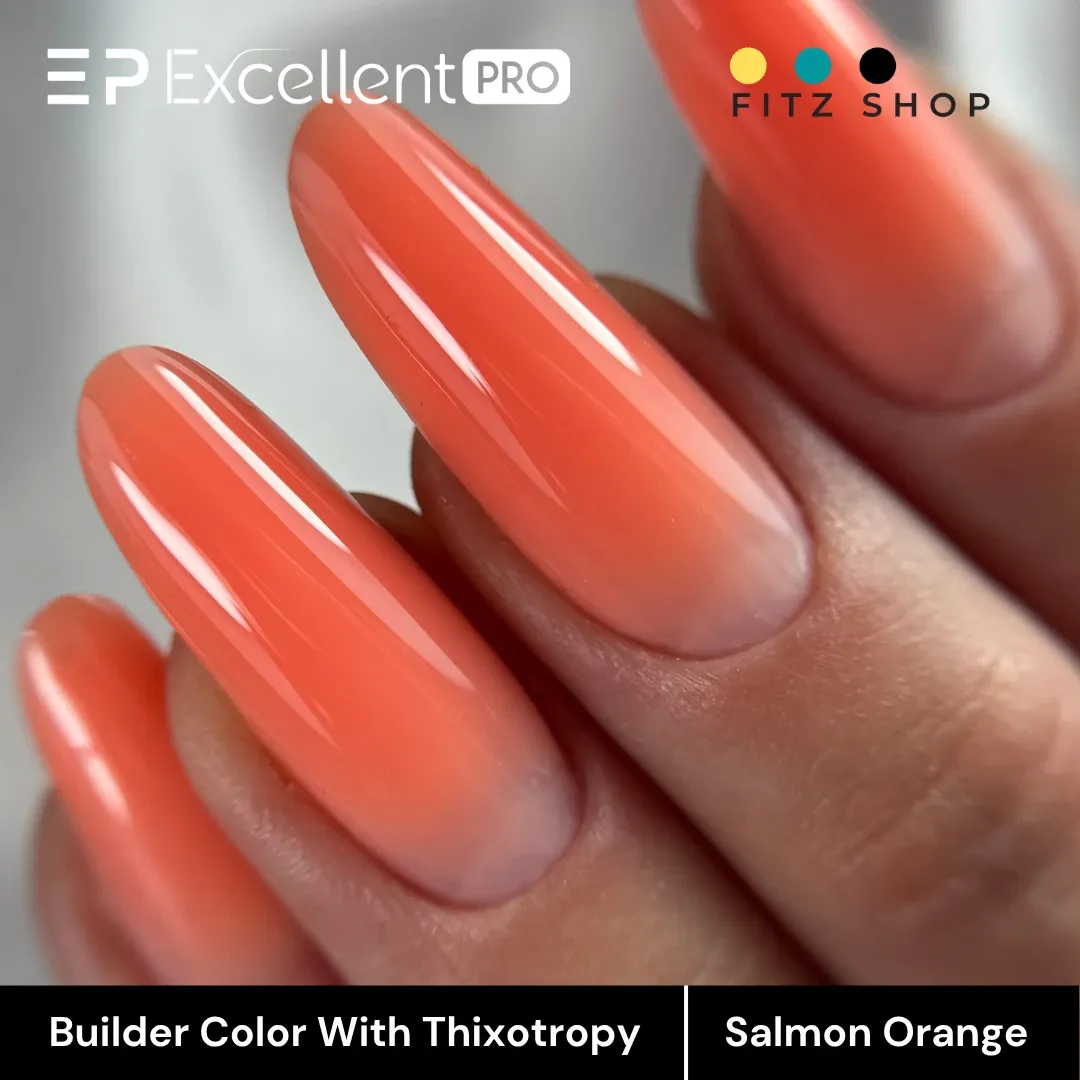 Stylizacja paznokci Excellent PRO - Excellent PRO Builder Color With Thixotropy Salmon Orange 15g