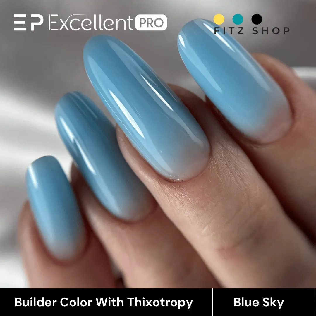 Stylizacja paznokci Excellent PRO - Excellent PRO Builder Color With Thixotropy Blue Sky 15g