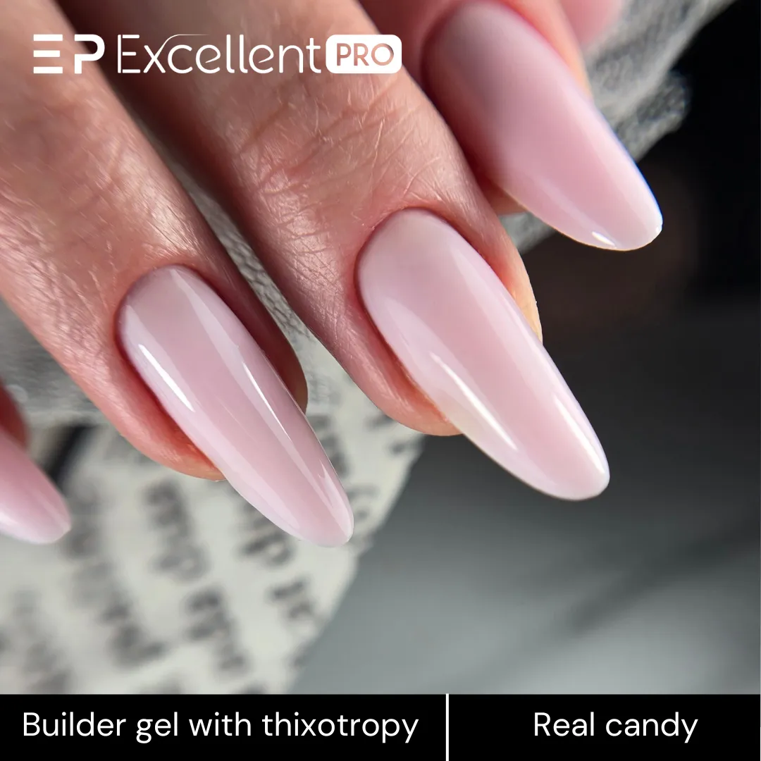 Stylizacja paznokci Excellent PRO - Excellent PRO Builder gel with thixotropy Real Candy 15g