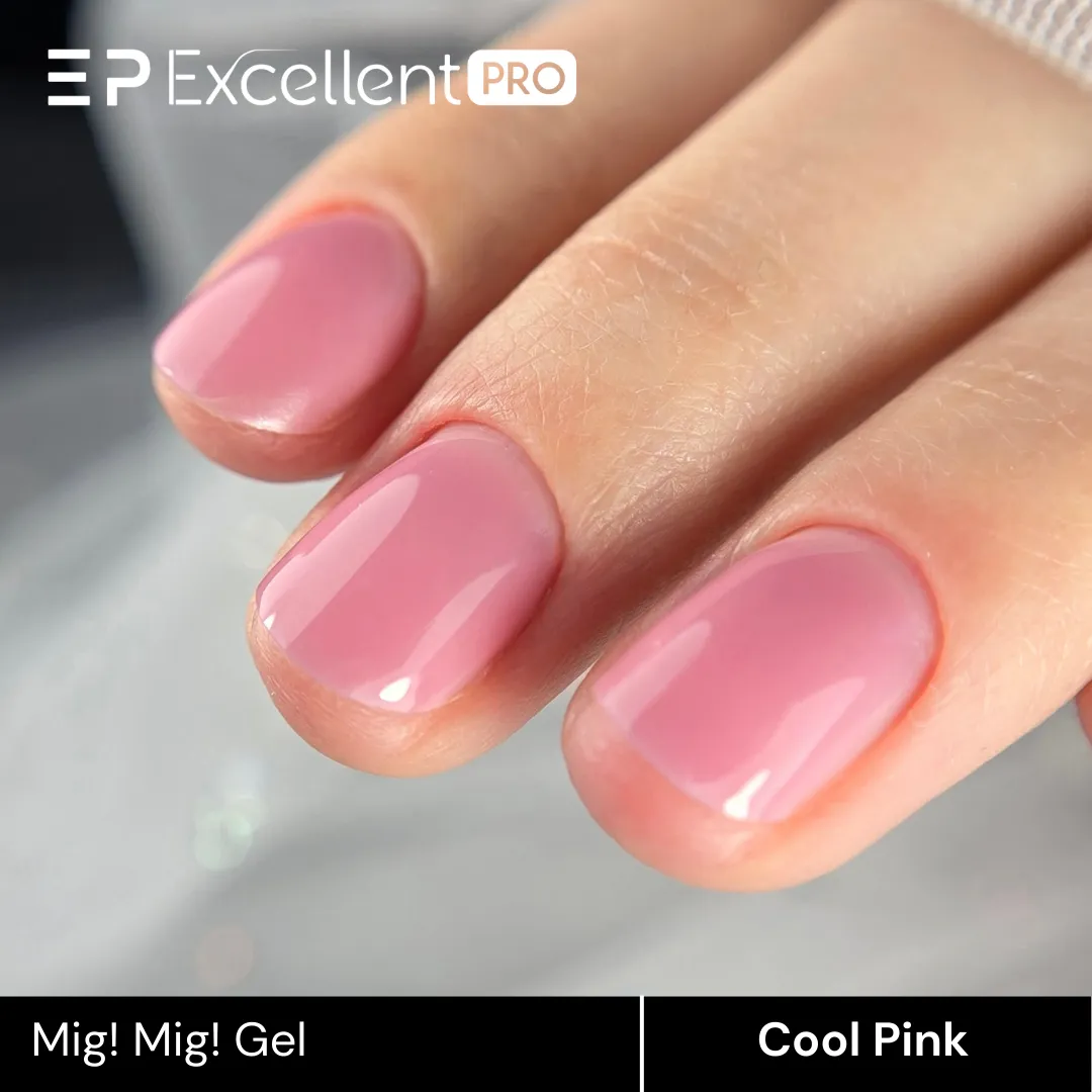 Stylizacja paznokci Excellent PRO - Excellent PRO MIG! MIG! GEL COOL PINK 30g