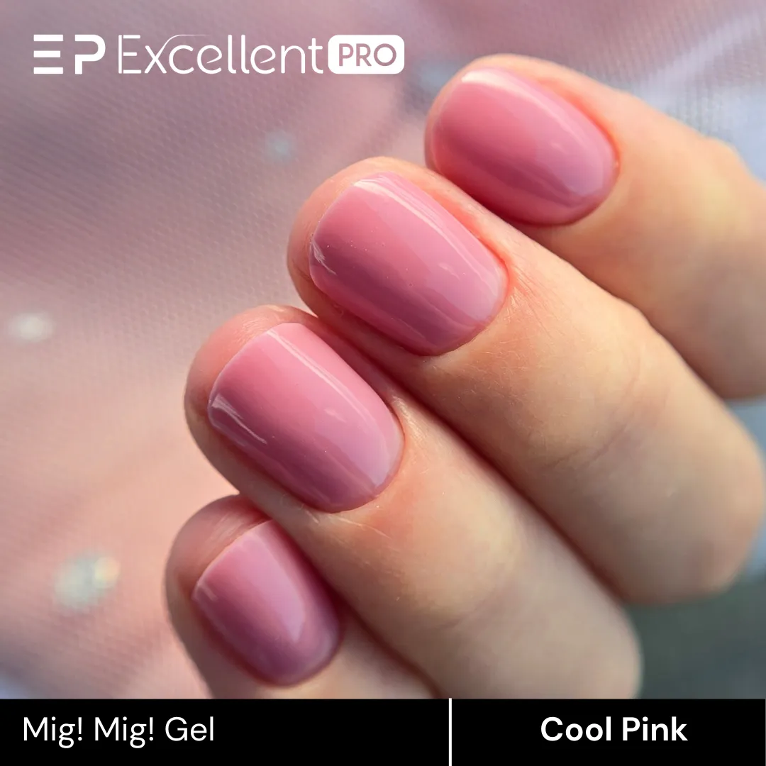 Stylizacja paznokci Excellent PRO - Excellent PRO MIG! MIG! GEL COOL PINK 30g
