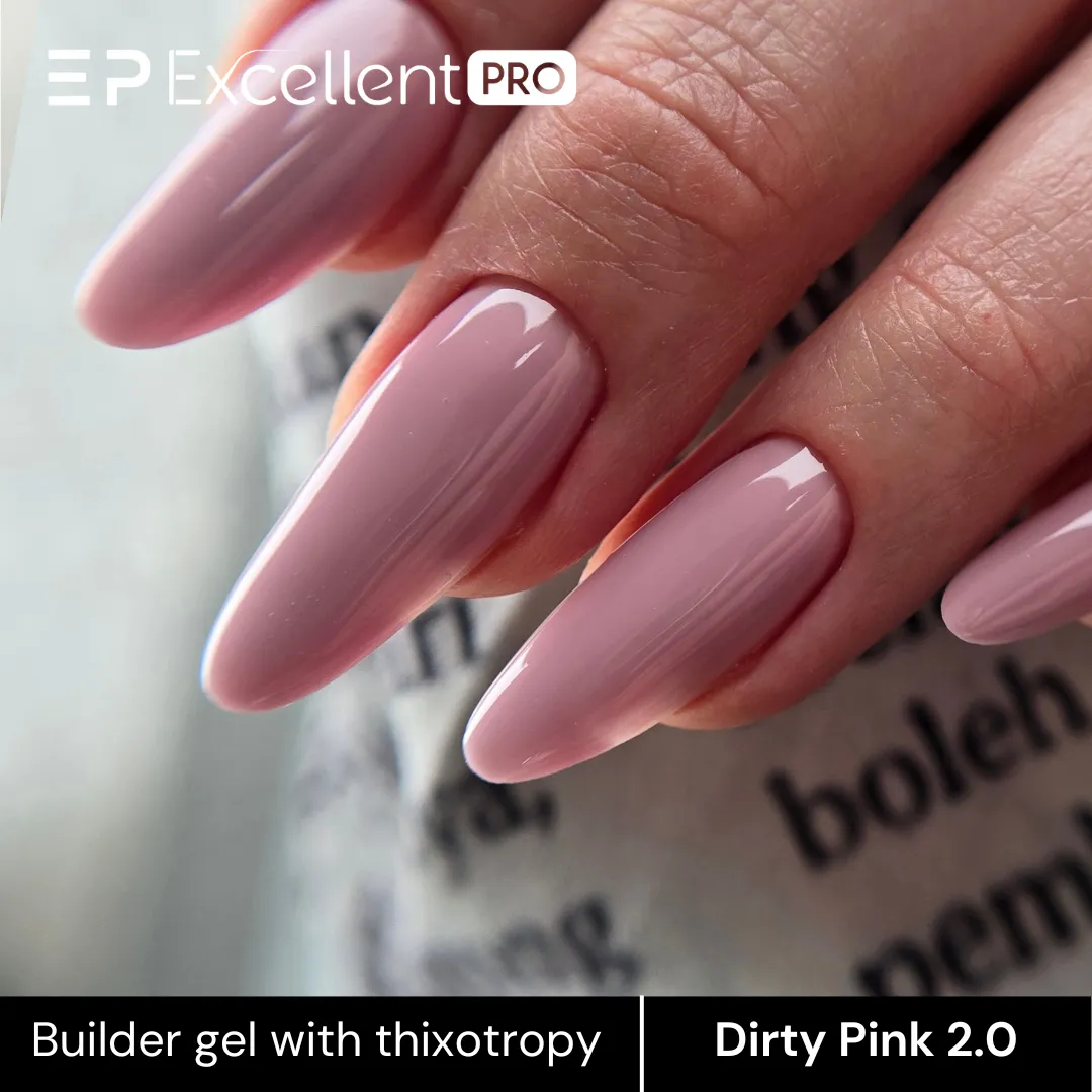 Stylizacja paznokci Excellent PRO - Excellent PRO Builder Gel With Thixotropy Dirty Pink 2.0 50g