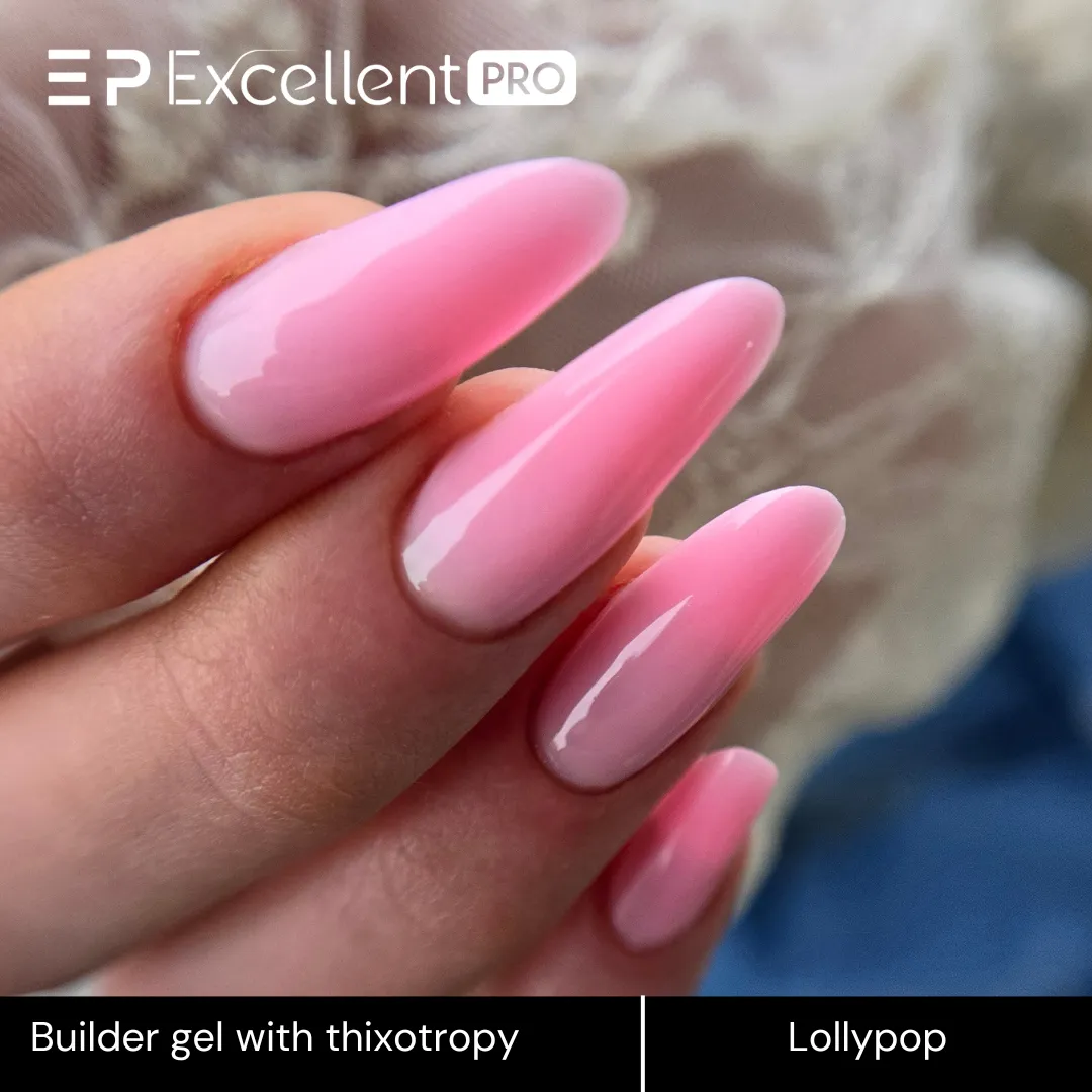 Stylizacja paznokci Excellent PRO - Excellent PRO Builder Gel With Thixotropy Lollypop 15g