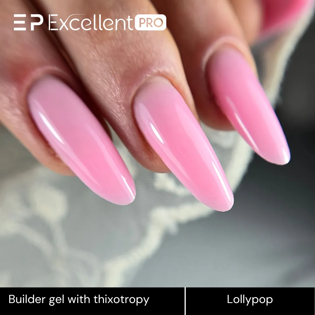 Stylizacja paznokci Excellent PRO - Excellent PRO Builder Gel With Thixotropy Lollypop 50g