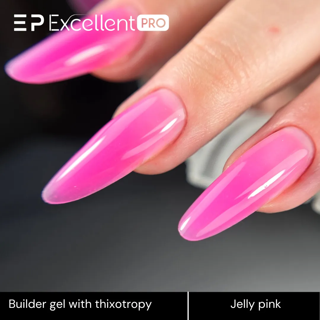 Stylizacja paznokci Excellent PRO - Excellent PRO Builder Color With Thixotropy Jelly Pink 15g