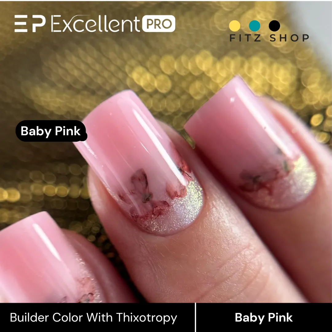Stylizacja paznokci Excellent PRO - Excellent PRO Builder Color With Thixotropy Pastel Baby Pink 15g