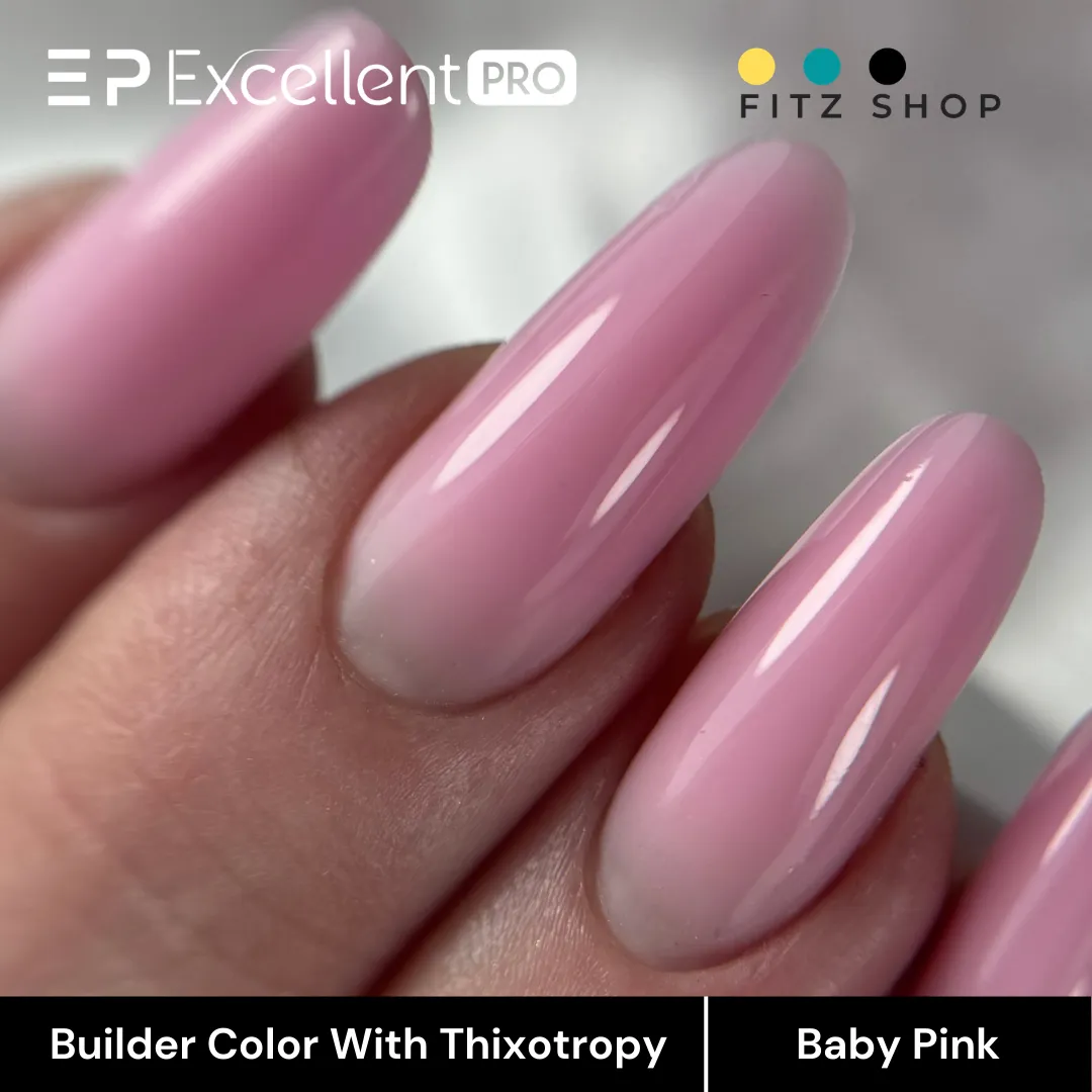 Stylizacja paznokci Excellent PRO - Excellent PRO Builder Color With Thixotropy Pastel Baby Pink 15g