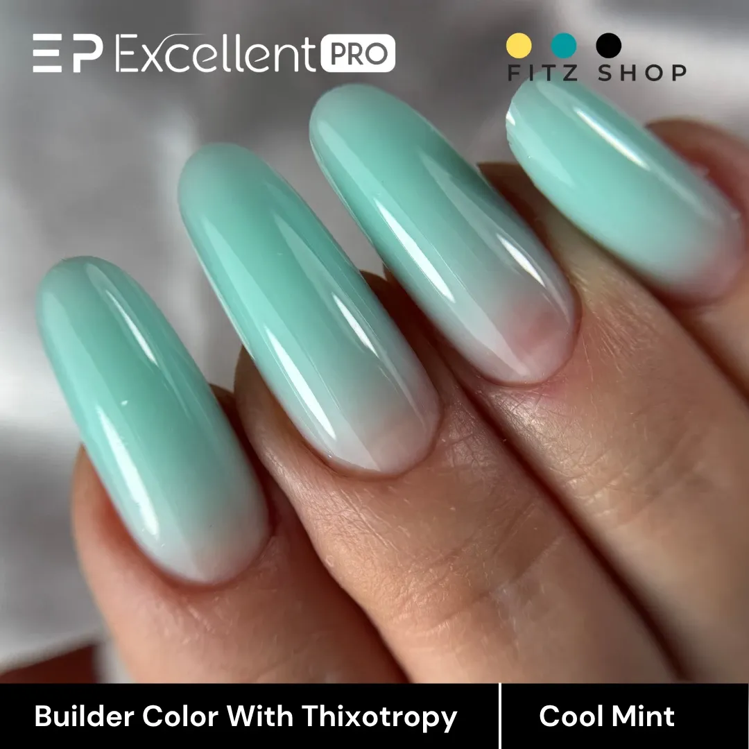 Stylizacja paznokci Excellent PRO - Excellent PRO Builder Color With Thixotropy Pastel Cool Mint 15g