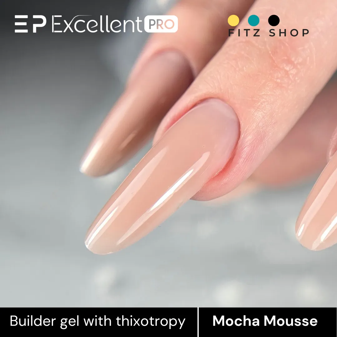 Stylizacja paznokci Excellent PRO - Excellent PRO Builder Gel With Thixotropy Mocha Mousse 15g