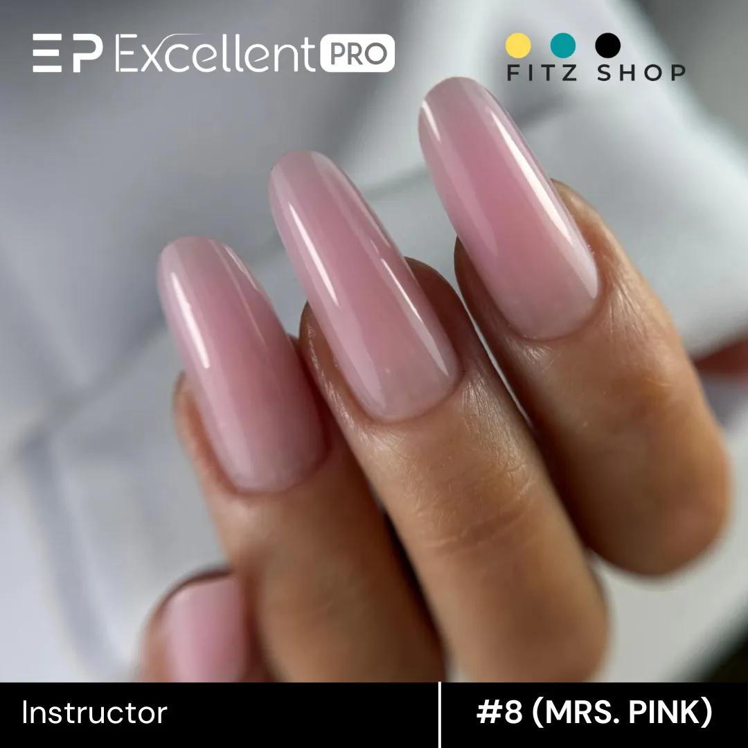 Stylizacja paznokci Excellent PRO - Excellent PRO Builder gel with thixotropy Instructor #8 MRS. PINK 15g