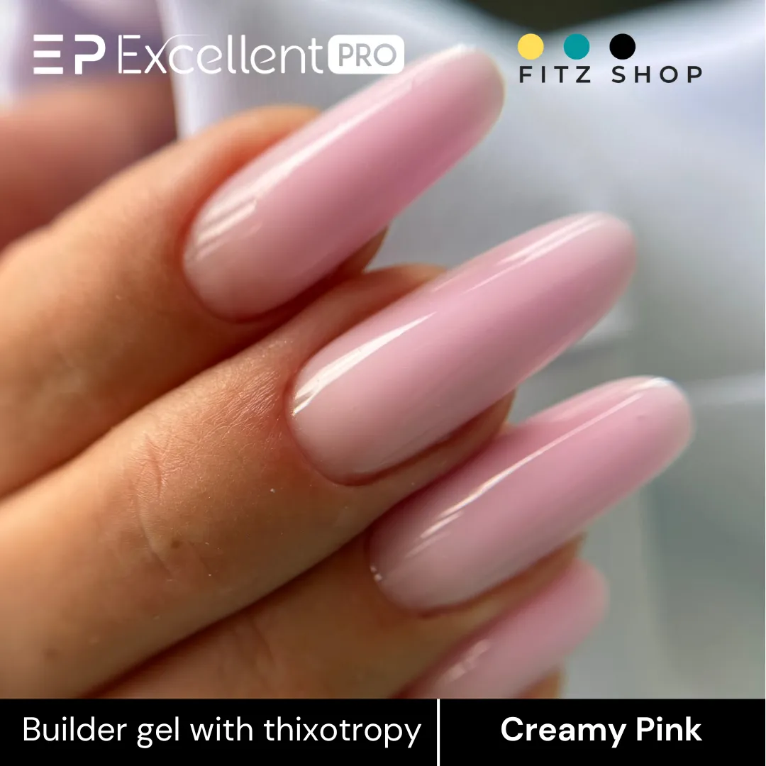 Stylizacja paznokci Excellent PRO - Excellent PRO Builder Gel With Thixotropy Creamy Pink 15g