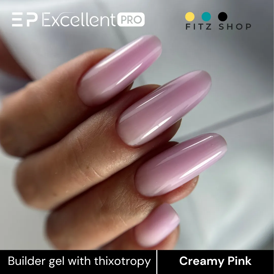 Stylizacja paznokci Excellent PRO - Excellent PRO Builder Gel With Thixotropy Creamy Pink 50g