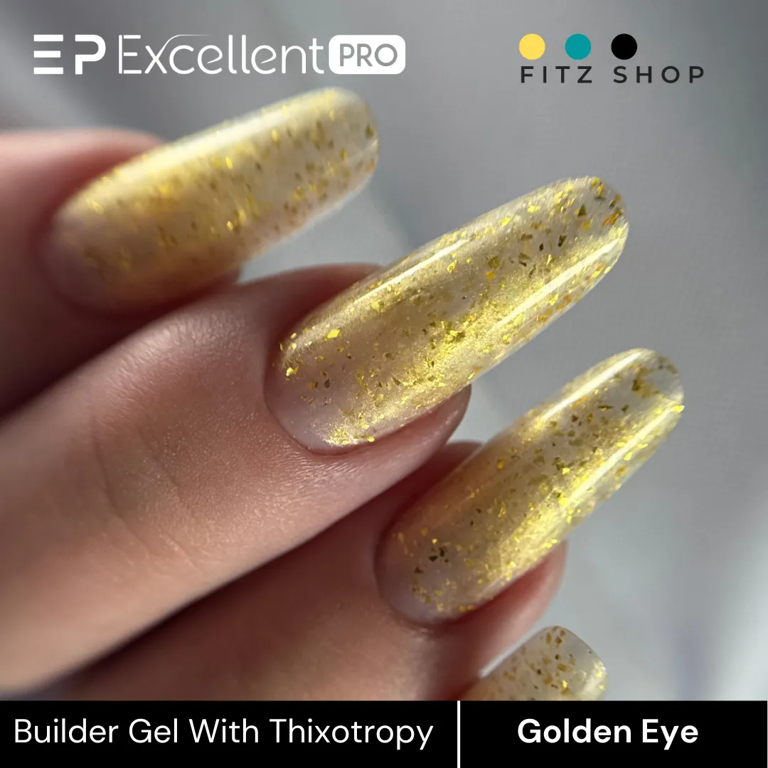 Stylizacja paznokci Excellent PRO - Excellent PRO Thixotropy gel with effect GOLDEN EYE 15g