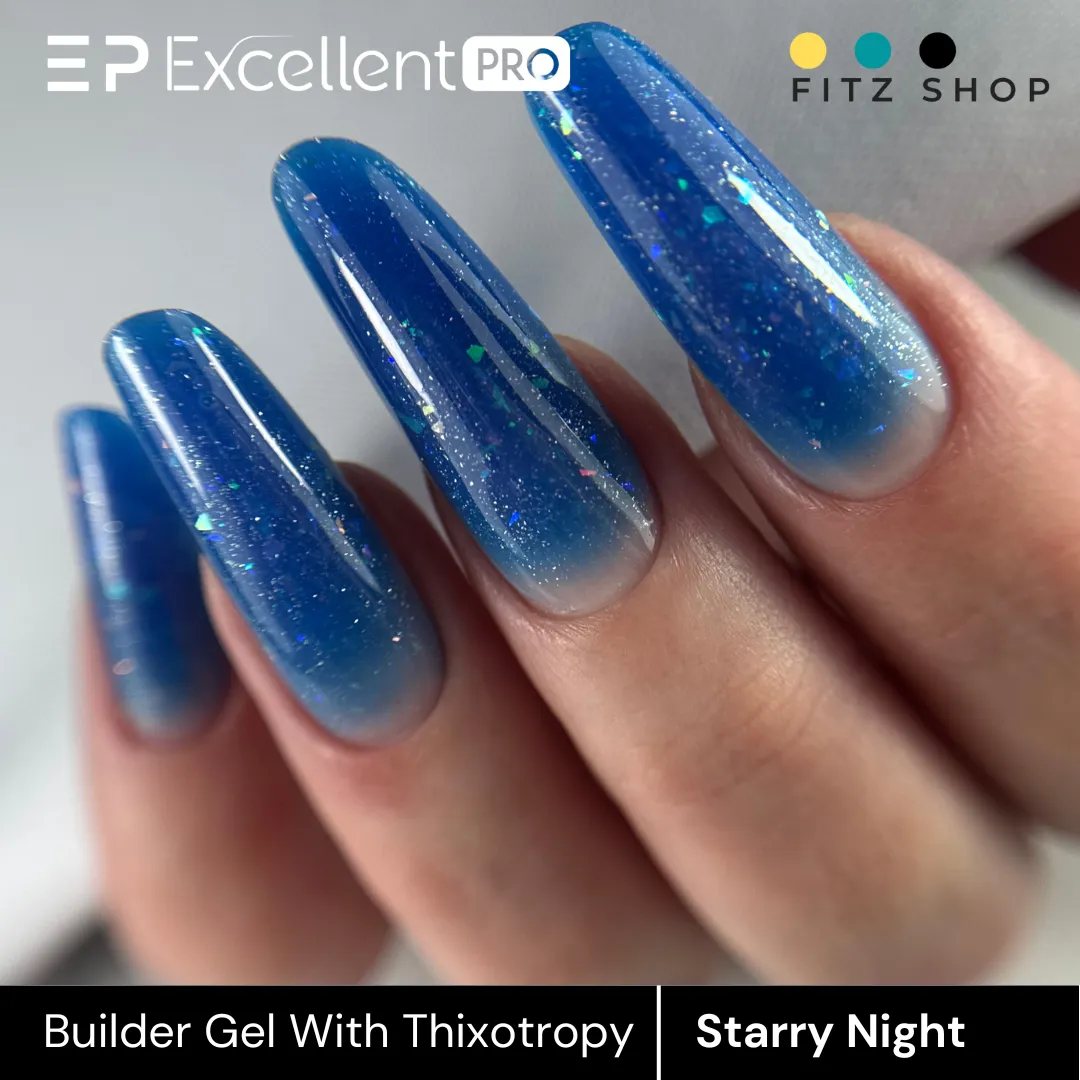 Stylizacja paznokci Excellent PRO - Excellent PRO Thixotropy gel with effect STARRY SKY 15g