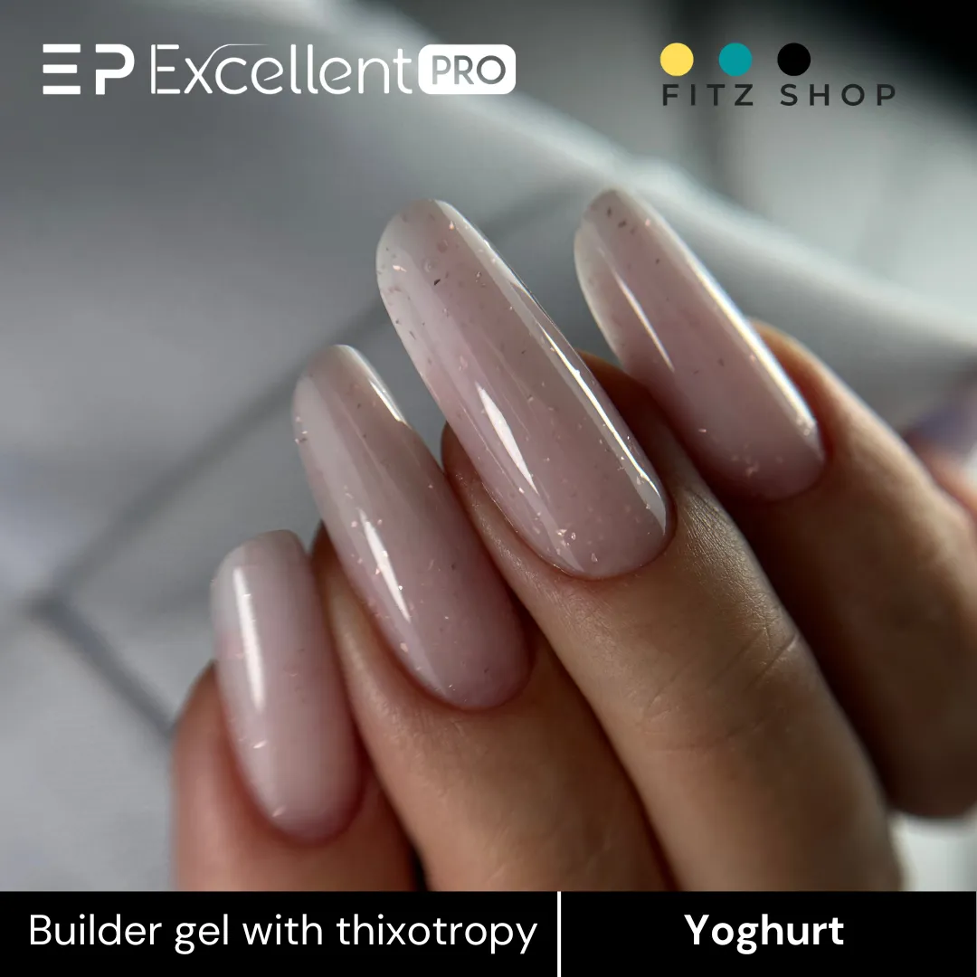 Stylizacja paznokci Excellent PRO - Excellent PRO Thixotropy gel with effect YOGHURT 15g