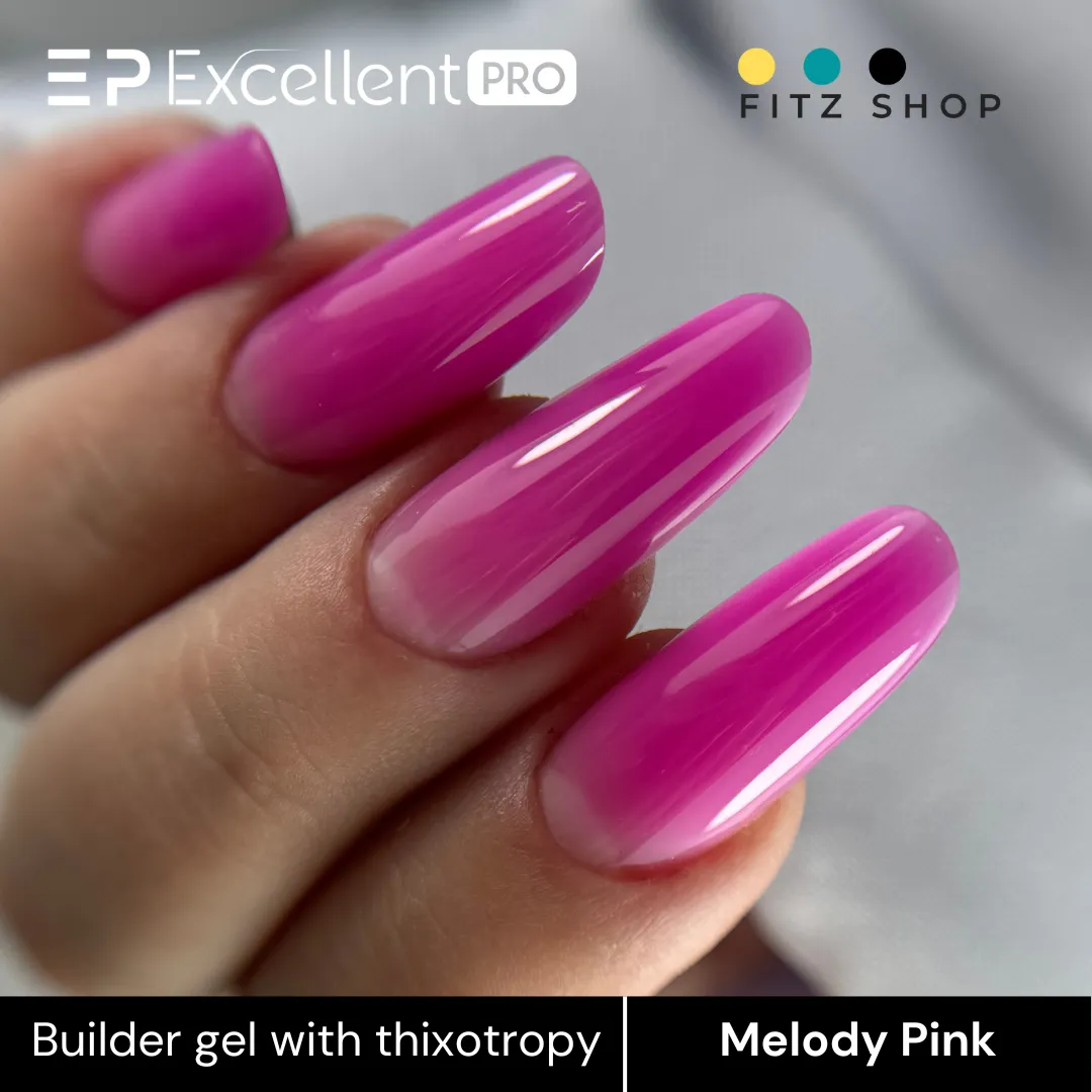 Stylizacja paznokci Excellent PRO - Excellent PRO Builder Color With Thixotropy Melody Pink 15g