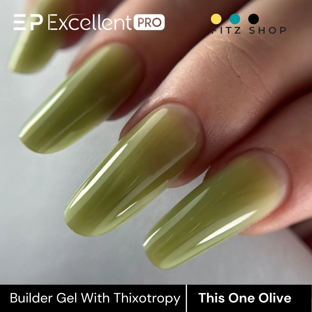 Stylizacja paznokci Excellent PRO - Excellent PRO Builder Color With Thixotropy This One Olive 15g