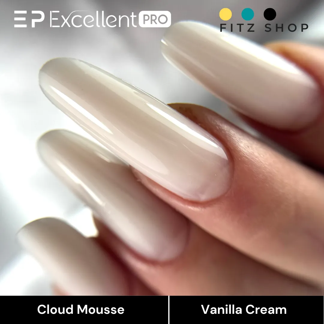 Stylizacja paznokci Excellent PRO - Excellent PRO Cloud Mousse Vanilla Cream 15g