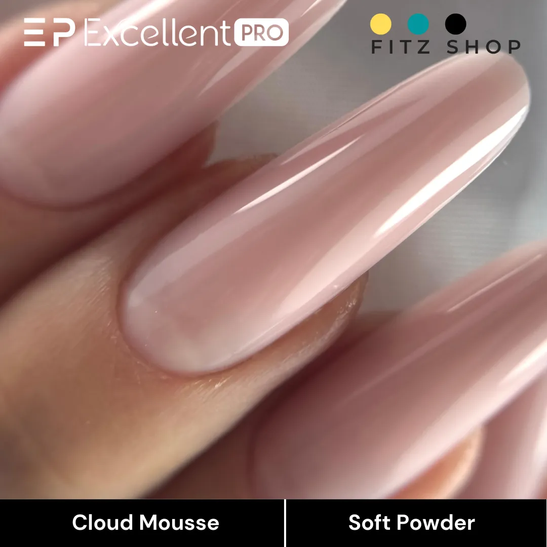 Stylizacja paznokci Excellent PRO - Excellent PRO Cloud Mousse Soft Powder 15g