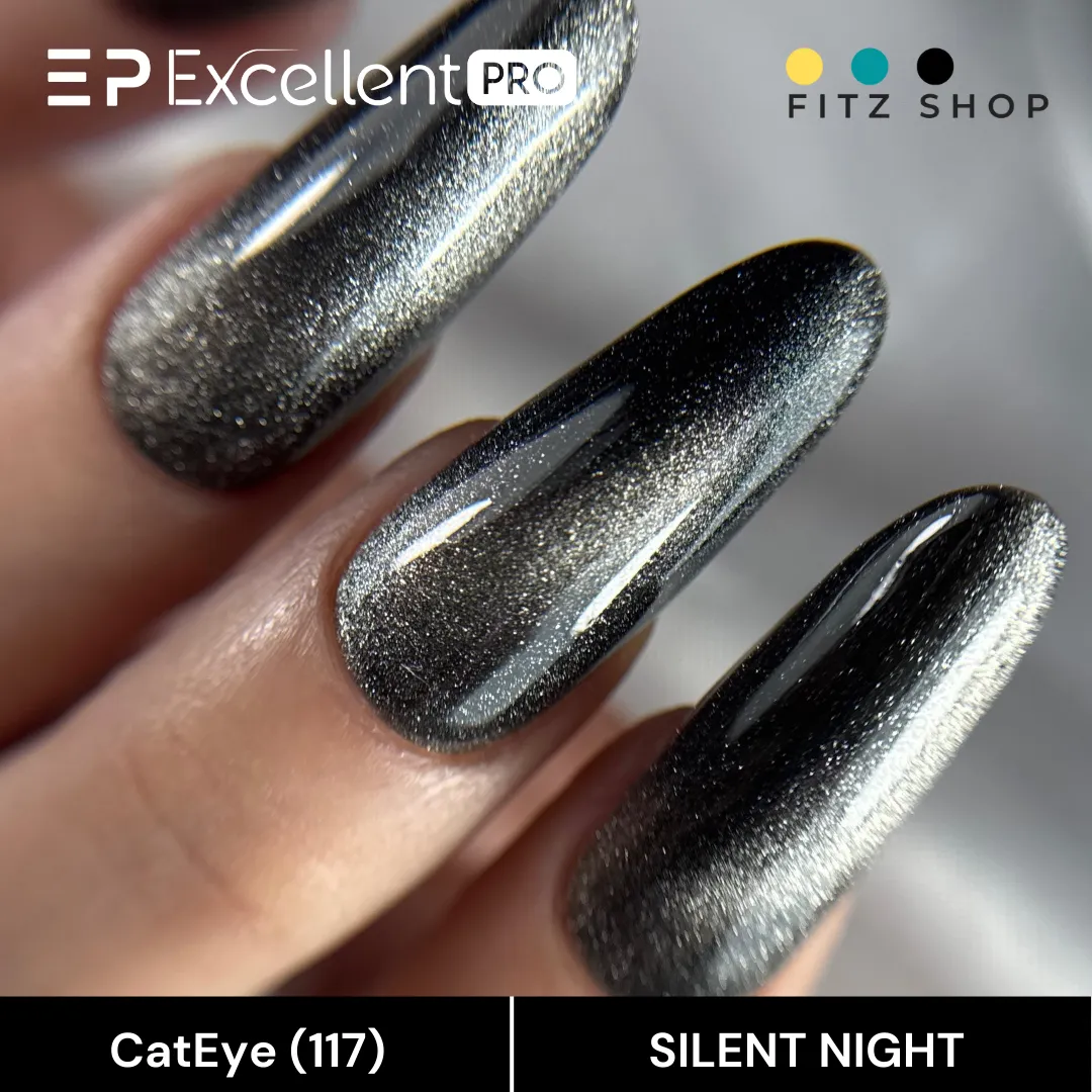 Stylizacja paznokci Excellent PRO - Excellent PRO Colors HemaFree CatEye 117 SILENT NIGHT 7g