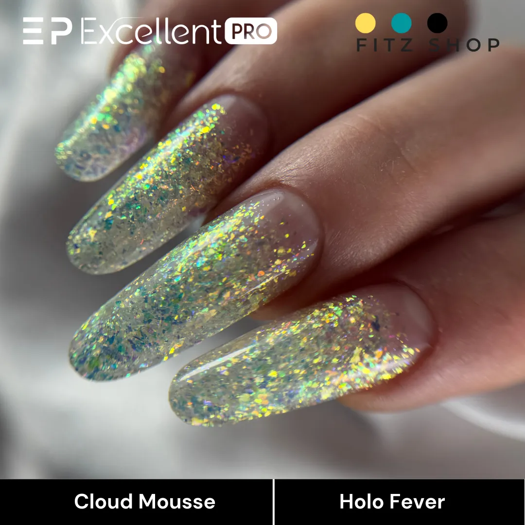 Stylizacja paznokci Excellent PRO - Excellent PRO Cloud Mousse Holo Fever 15g