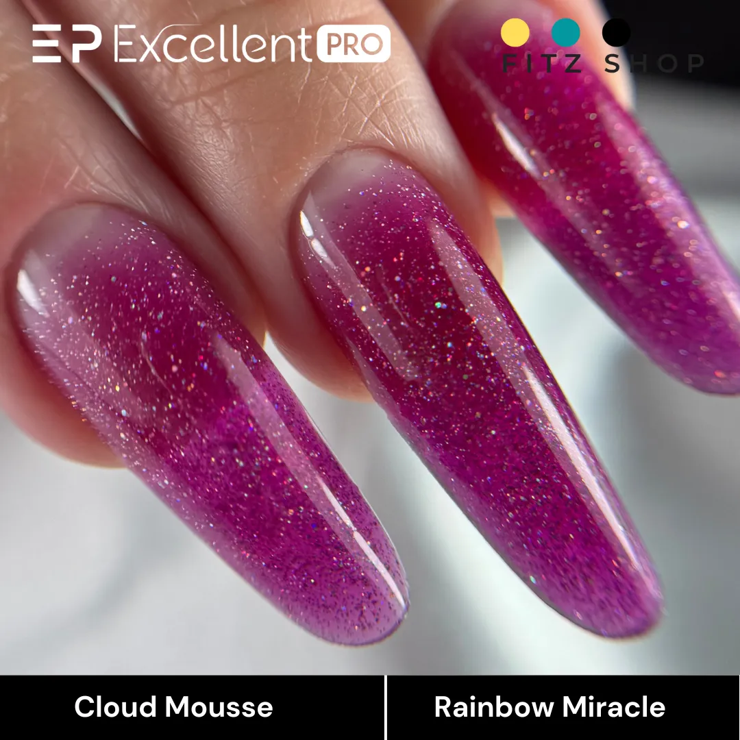 Stylizacja paznokci Excellent PRO - Excellent PRO Cloud Mousse Rainbow Miracle 15g