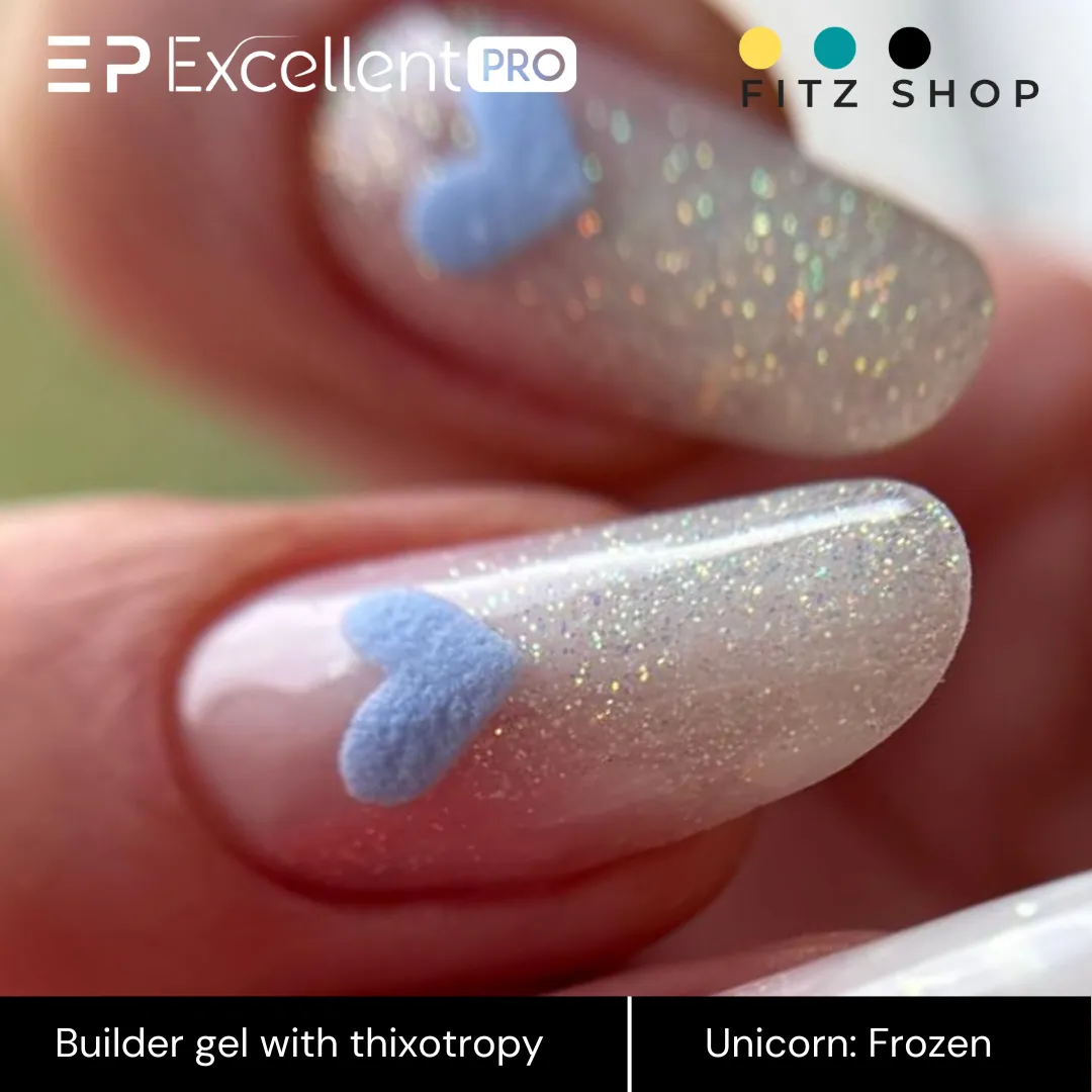 Stylizacja paznokci Excellent PRO - Excellent PRO Thixotropy gel with effect Unicorn Frozen 15g