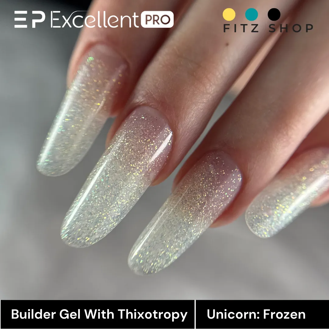 Stylizacja paznokci Excellent PRO - Excellent PRO Thixotropy gel with effect Unicorn Frozen 50g