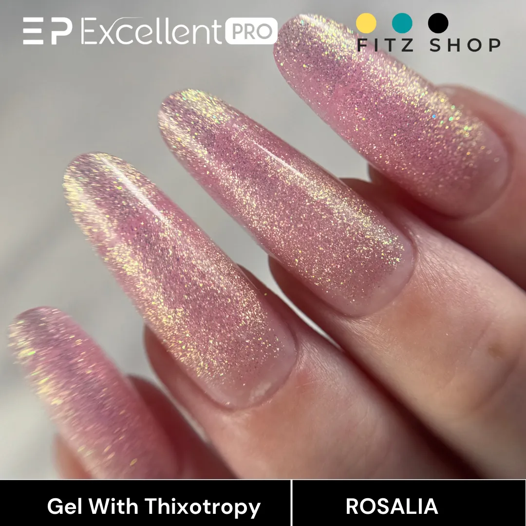 Stylizacja paznokci Excellent PRO - Excellent PRO Thixotropy gel with effect ROSALIA 15g