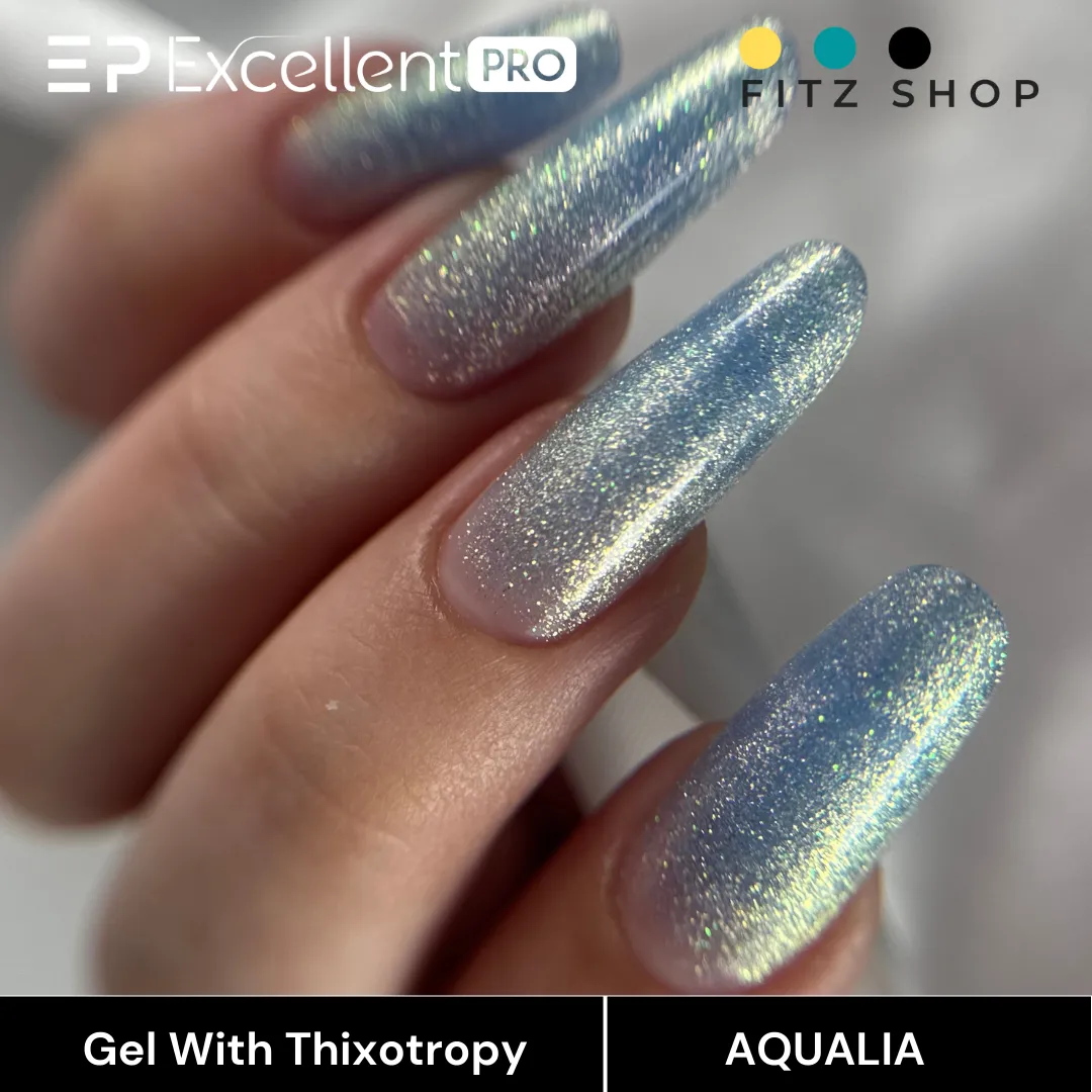 Stylizacja paznokci Excellent PRO - Excellent PRO Thixotropy gel with effect AQUALIA 15g