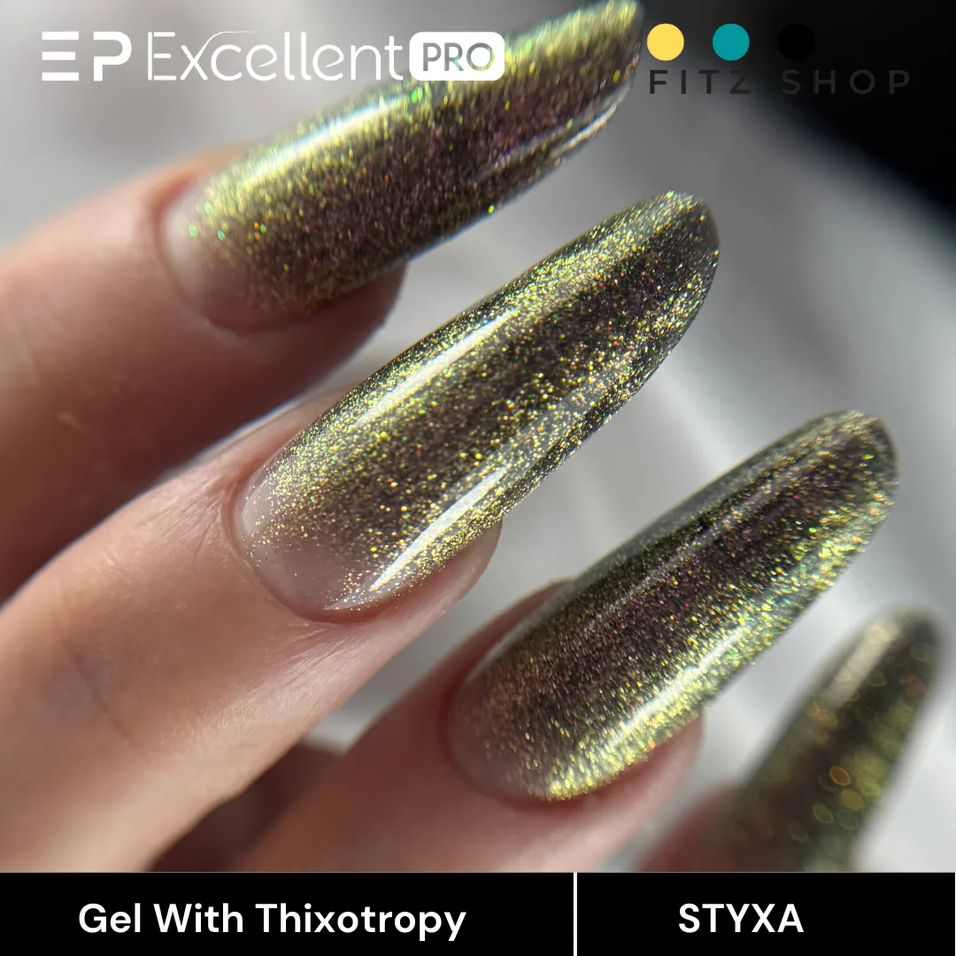 Stylizacja paznokci Excellent PRO - Excellent PRO Thixotropy gel with effect STYXA 15g