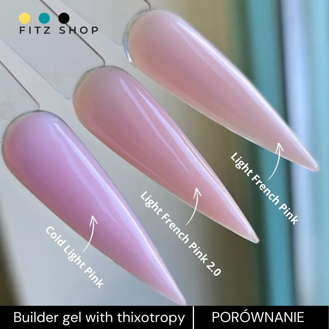 Stylizacja paznokci Excellent PRO - Excellent PRO Builder gel with thixotropy cold light pink 15g