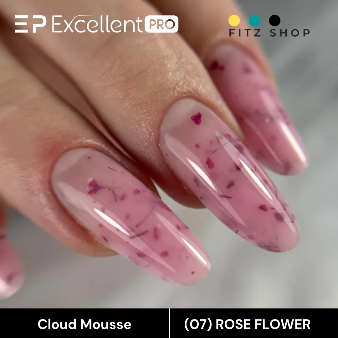 Stylizacja paznokci Excellent PRO - Excellent PRO Cloud Mousse ROSE FLOWER 15g