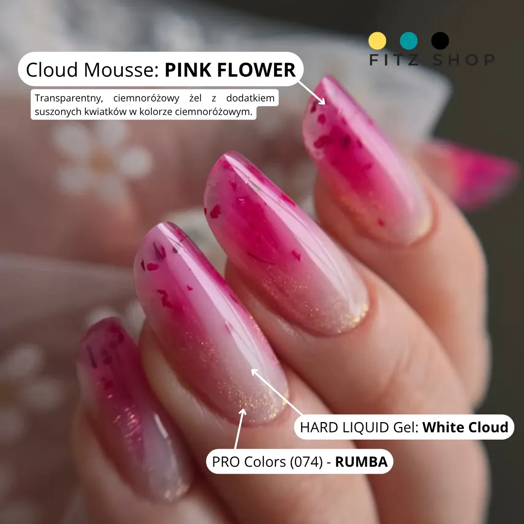 Stylizacja paznokci Excellent PRO - Excellent PRO Cloud Mousse PINK FLOWER 15g