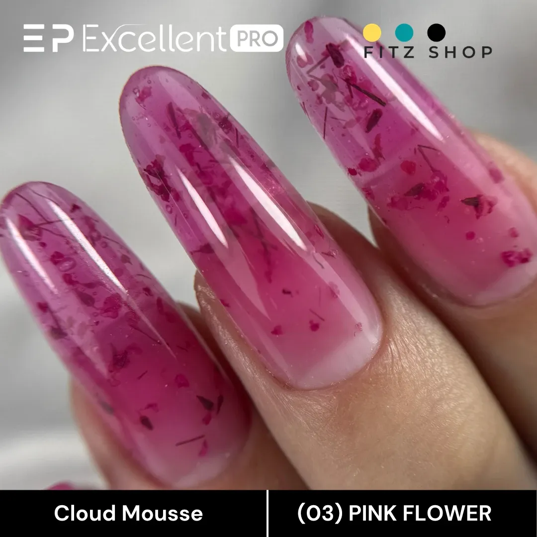 Stylizacja paznokci Excellent PRO - Excellent PRO Cloud Mousse PINK FLOWER 15g