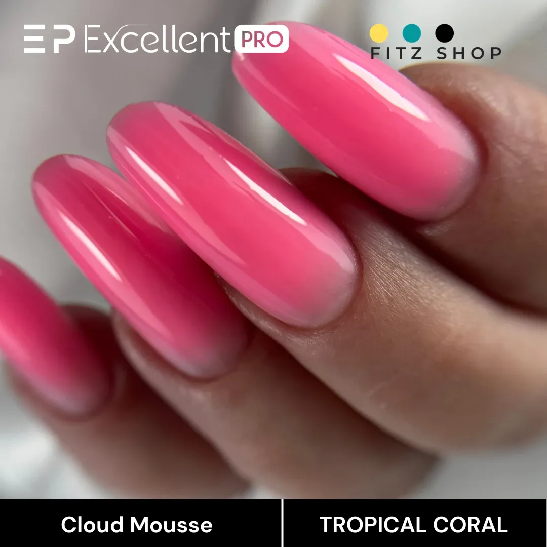 Stylizacja paznokci Excellent PRO - Excellent PRO Cloud Mousse TROPICAL CORAL 15g