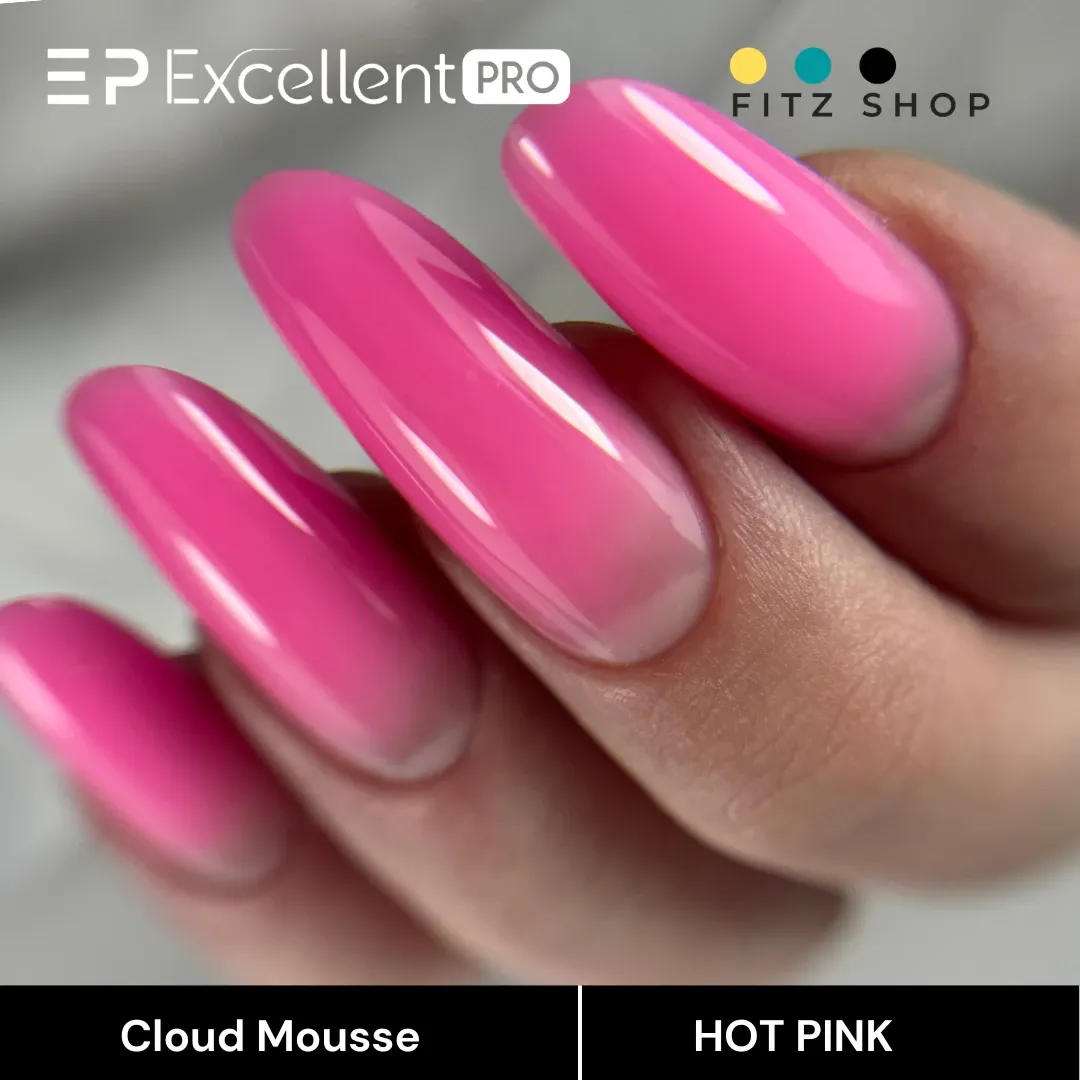 Stylizacja paznokci Excellent PRO - Excellent PRO Cloud Mousse HOT PINK 15g