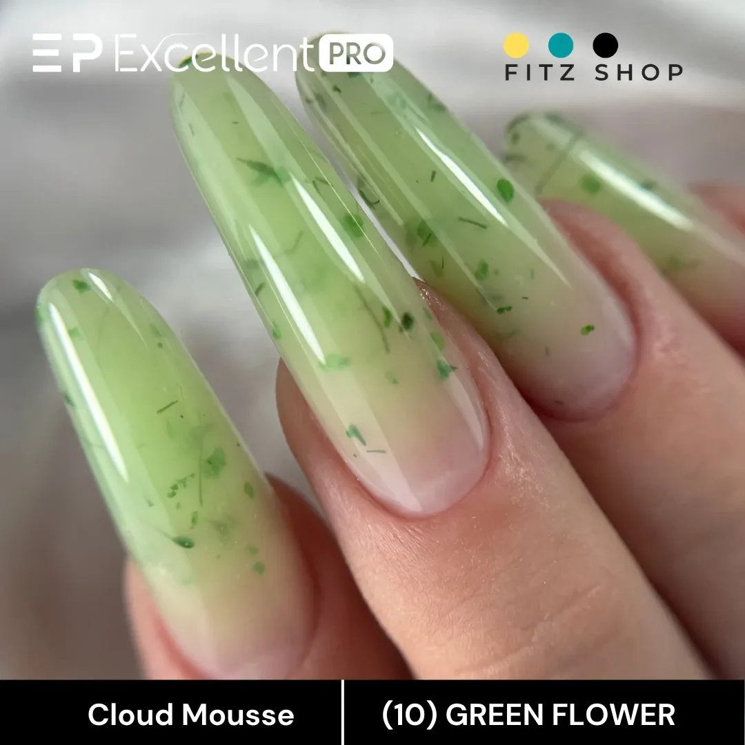 Stylizacja paznokci Excellent PRO - Excellent PRO Cloud Mousse GREEN FLOWER 15g