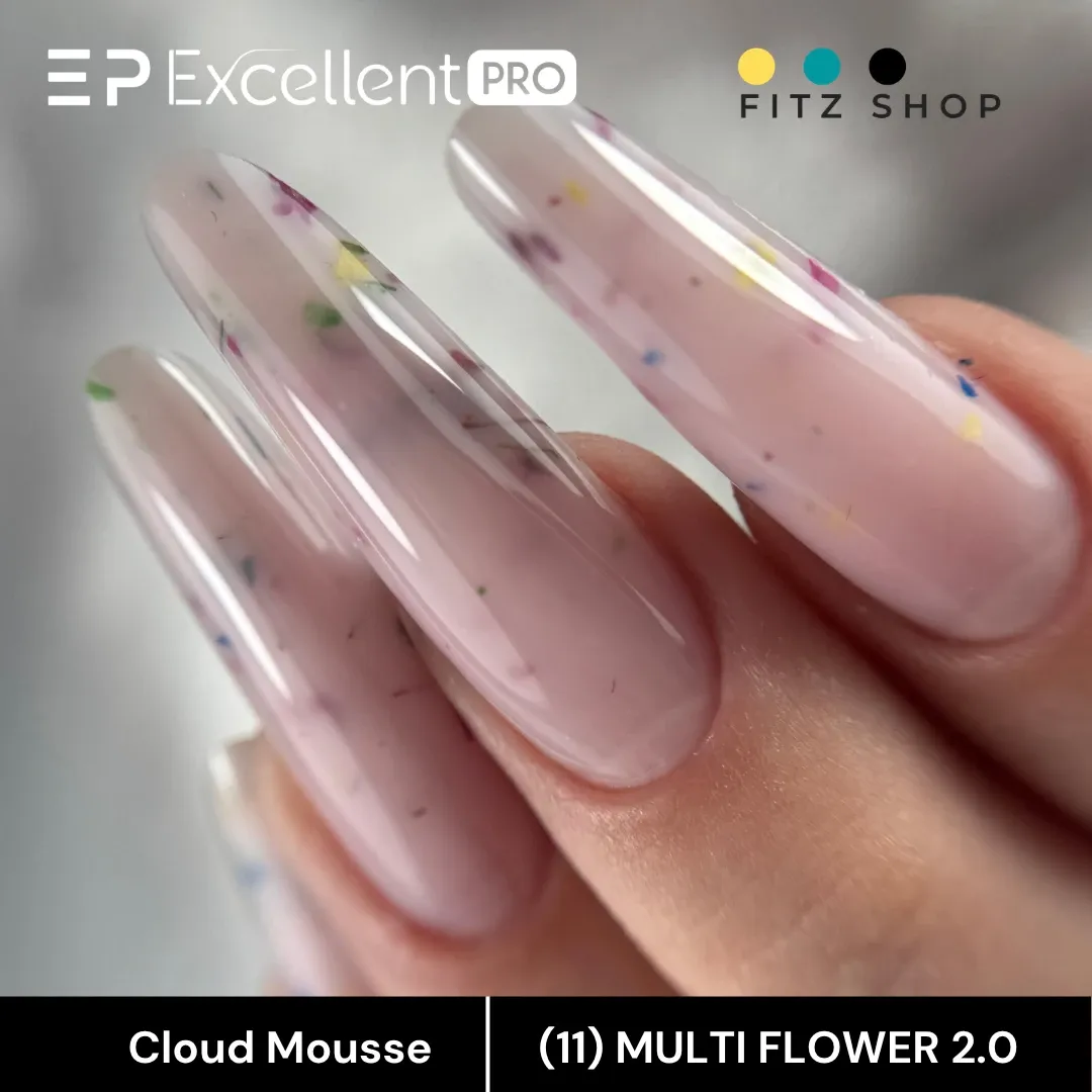 Stylizacja paznokci Excellent PRO - Excellent PRO Cloud Mousse MULTI FLOWER 2.0 15g