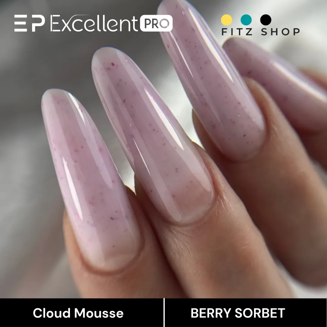Stylizacja paznokci Excellent PRO - Excellent PRO Cloud Mousse BERRY SORBET 15g